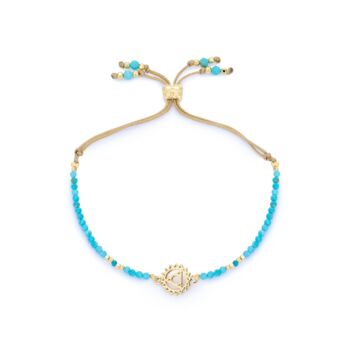 Turquoise Howlite And Apatite Throat Chakra Bracelets And Necklaces, 5 of 6