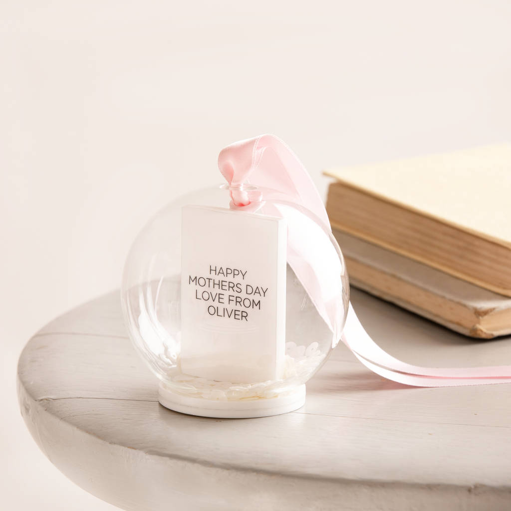Personalised Mother's Day Photo Snow Globe By TwentySeven