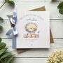 New Baby Boy Card. Adorable Lion Design. Handmade And Personalised, thumbnail 1 of 3