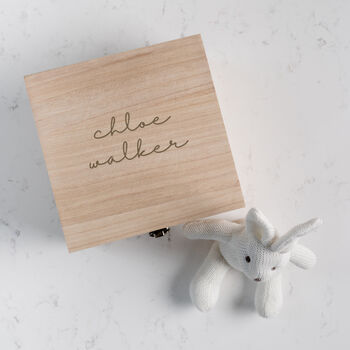 Personalised Baby Milestone Blanket Box, 5 of 6
