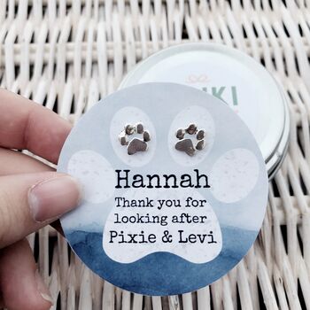 Personalised Pet Sitter Earrings In Gift Tin, 2 of 6