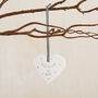 'Thinking Of You' Ceramic Heart Decoration In Gift Box, thumbnail 2 of 3