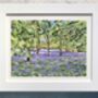 Bluebells, Enys Gardens, Cornwall, Collage Art Print, thumbnail 1 of 6