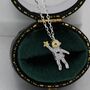 Sterling Silver Astronaut Pendant Necklace, thumbnail 1 of 10
