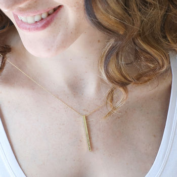 Personalised Shiny Vertical Bar Necklace, 5 of 9