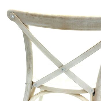 Limewash Wooden Crossback Chair: Wedding Venue Seating, 3 of 9