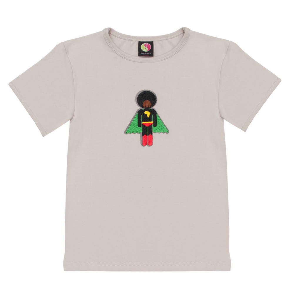 Afro Supa Superhero Short Sleeved T Shirt For Boys