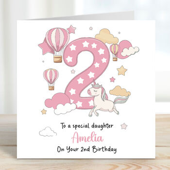 2nd Birthday Card For Girl, 2 of 2