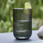 Palermo Set Of Four Grey Ribbed Highball Tumblers, thumbnail 3 of 6