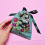 Snake, Rose And Thistle Print Reusable Handmade Pouch, thumbnail 1 of 7