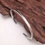 Sterling Silver Bark Textured Cuff Bangle, thumbnail 2 of 4