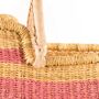 Rosu: Dusky Pink Stripe Woven Moses Basket, thumbnail 5 of 7