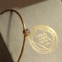 Vintage Brass Opal Bangle Bracelet, thumbnail 3 of 9