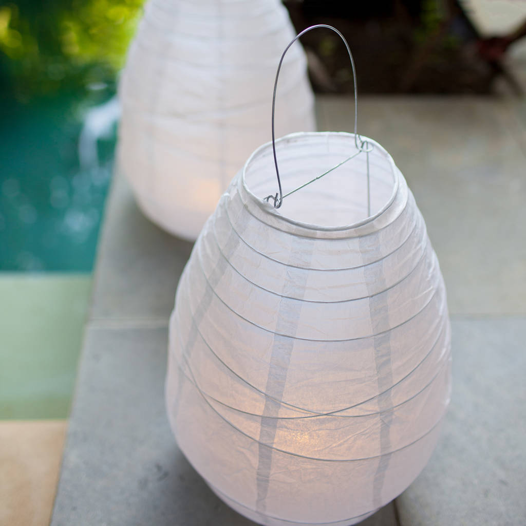 Pair Of Battery Led Paper Lantern Lights By Lights4fun Pair Of Battery Led Paper Lantern Lights