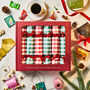 Six Handmade Christmas Crackers Red Green Gingham Design, thumbnail 1 of 4