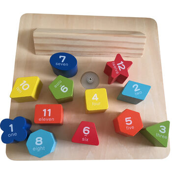 Wooden Teaching Clock And Shape Sorter Puzzle, 4 of 6