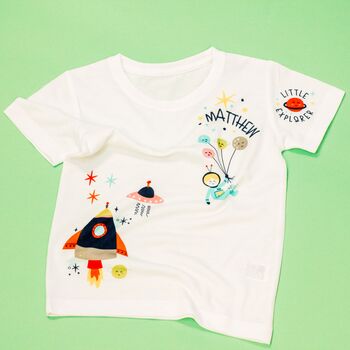 Children's Personalised Space Explorer T Shirt, 10 of 11