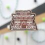 Christmas Wooden Pin Badge, Gingerbread Plant Shop, thumbnail 1 of 3