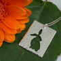 Sterling Silver Bunny Silhouette Pendant, thumbnail 1 of 9
