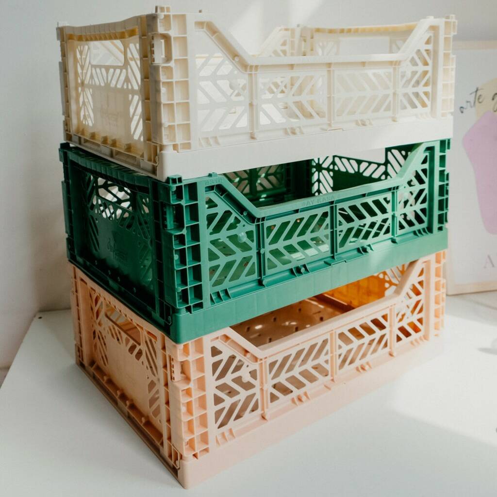Large Coloured Stackable Storage Crates