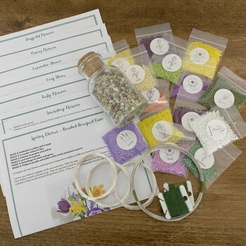 Spring Chorus Beaded Flower Vase Craft Kit, 8 of 8