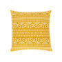 Iman Recycled Cotton Cushion Cover In Yellow, thumbnail 2 of 4
