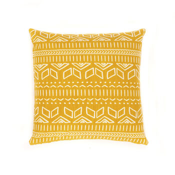 Iman Recycled Cotton Cushion Cover In Yellow, 2 of 4