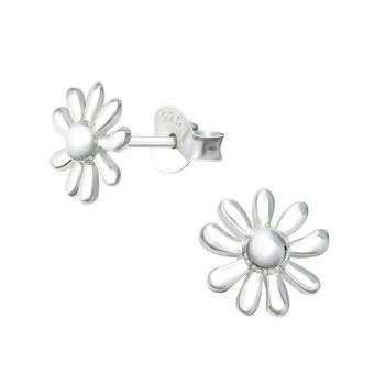 Sterling Silver Flower Earrings In A Gift Tin, 3 of 12
