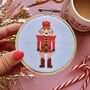 Christmas Nutcracker Mini Cross Stitch Kit, thumbnail 1 of 4