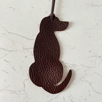 Vizsla Ridgeback Bookmark Leather Ornament, 4 of 7