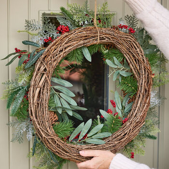 Luxury Berry Bushel Christmas Wreath, 6 of 6