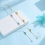 Emerald Green Cz Leaf Motif Bracelet, thumbnail 7 of 12