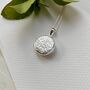 Sterling Silver Circular Floral Locket, thumbnail 8 of 8