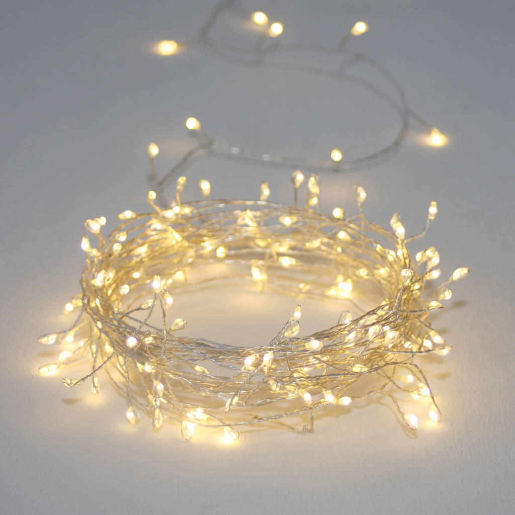 Bror ~ side tromme Silver Or Copper Cluster Wire Lights By Idyll Home | notonthehighstreet.com