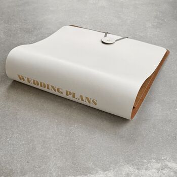 Recycled Leather Lever Arch Folder Wedding Plans Made In Over 25 Colours, 3 of 6