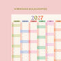 2027 Year Wall Planner | Pastel | Portrait, thumbnail 3 of 6