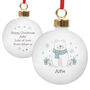 Personalised Polar Bear Christmas Bauble For Kids, thumbnail 4 of 5