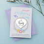 Personalised Mothers Day Little Hug Token Floral Card, thumbnail 1 of 6
