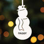 Personalised Snowman Christmas Tree Decoration, thumbnail 2 of 5