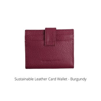 Sustainable Leather Card Wallet, 2 of 9