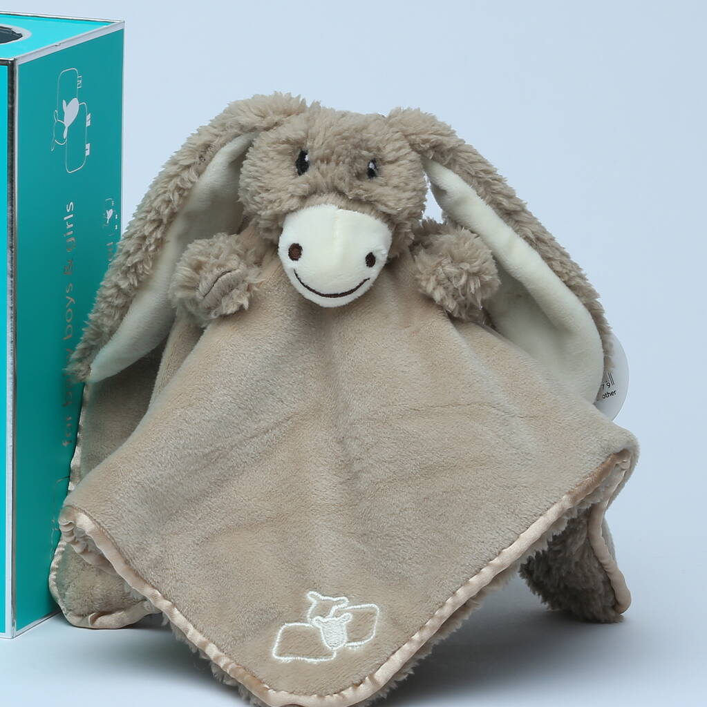 Image of Donkey Baby Set, Rattle, Finger Puppet Soother, Boxed