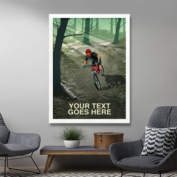 Personalised Mountain Bike Trail Poster, 3 of 7