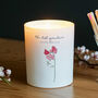Personalised Birth Flower Glass Candle, thumbnail 1 of 3