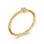 18ct Gold Plated Blue Agate Stacking Ring, thumbnail 3 of 5