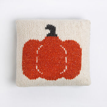 Pumpkin Cushion Cover Knitting Kit, 3 of 7
