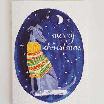 Sighthound Jumper Charity Christmas Card, 3 of 8