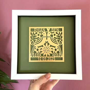 Custom Framed Artwork With Names And Date, 2 of 12