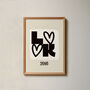 Personalised Couples Initials And Year Minimal Print, thumbnail 7 of 9