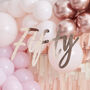 Fifty Rose Gold Happy Birthday Bunting, thumbnail 1 of 3