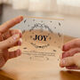 Personalised Joy Christmas Acrylic Plaque Gift, thumbnail 2 of 4